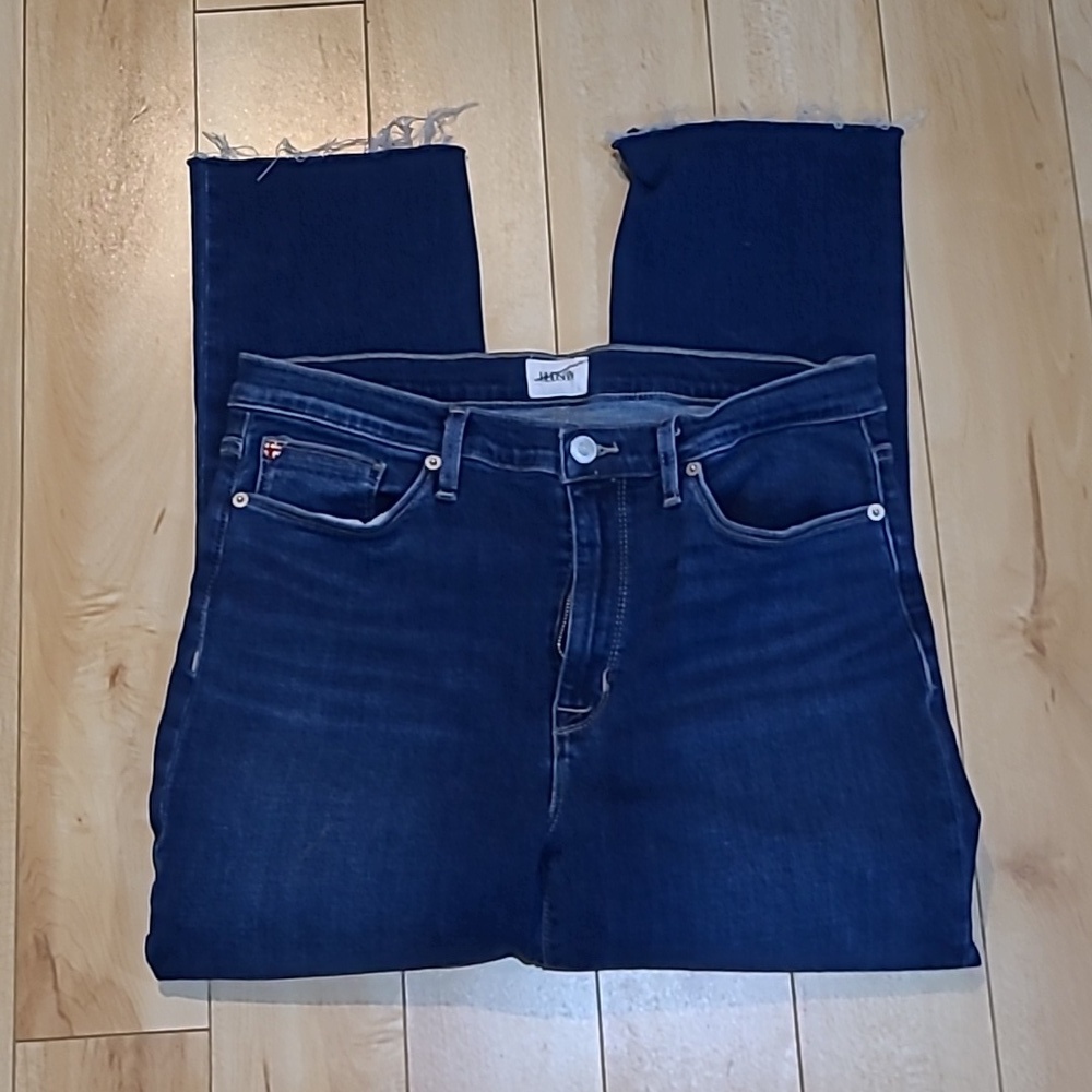 Hudson women's size 30 Blair high rise straight crop blue jeans